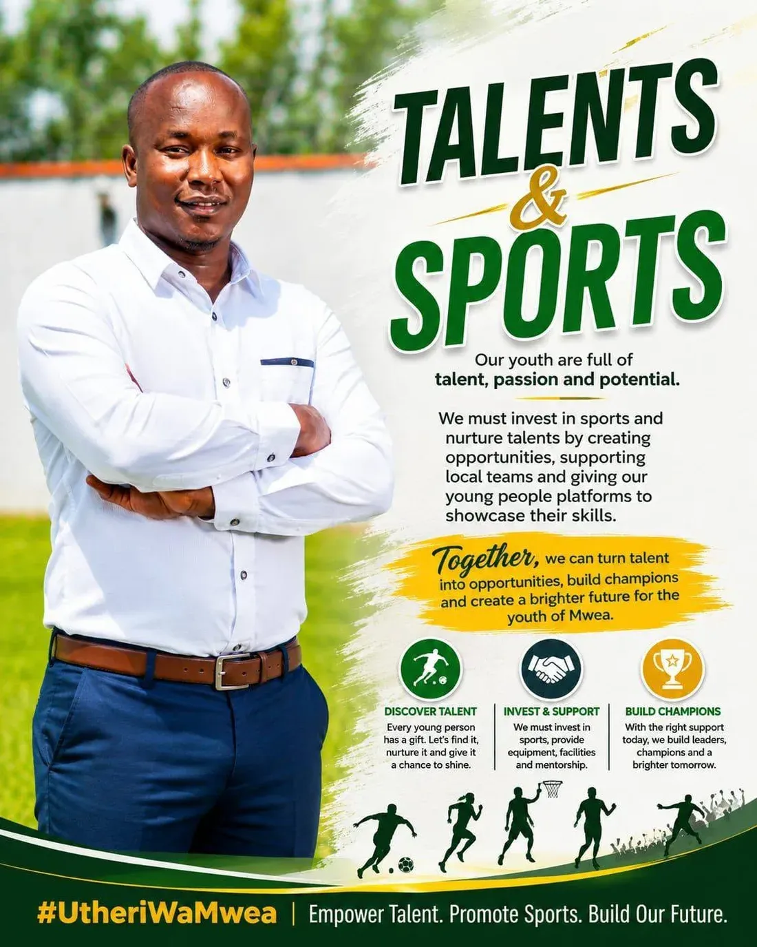 Poster: Talents and Sports. Our youth are full of talent, passion and potential